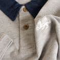 Senlak Denim Collar Anglo-Saxon Polo Shirt - grey